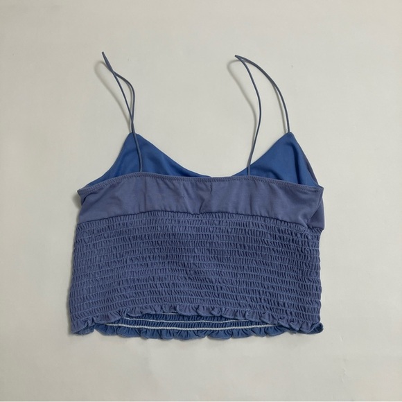 URBAN OUTFITTERS periwinkle ruched back cropped tank - Picture 3 of 3